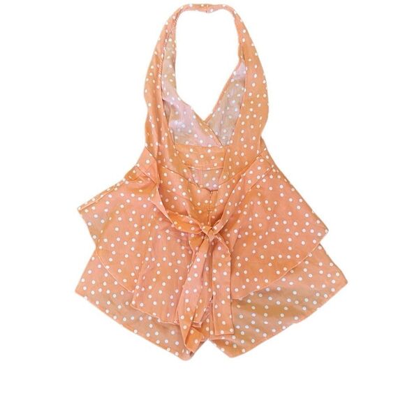 NWOT Pretty Little Thing Polkadot Halter Playsuit/Romper. Size 8. - Picture 7 of 10